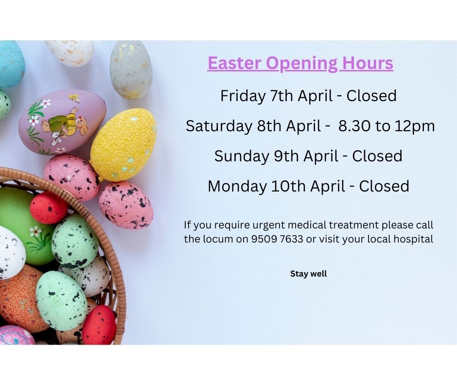 Easter Opening Hours Glen Iris Medical Group